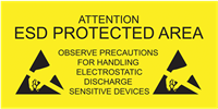 Antistat ESD Caution sign 300x150mm