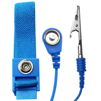 Antistat Economy Wrist Strap Set 10mm-Banana Non Hypoallergenic Blue