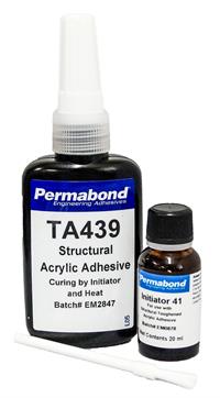 Permabond TA439 High Strength Structural Acrylic 50ml with Initiator 41 20ml