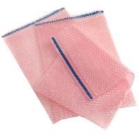 Pink Antistatic Bubble Bag 180x235mm With 30mm S/A Lip